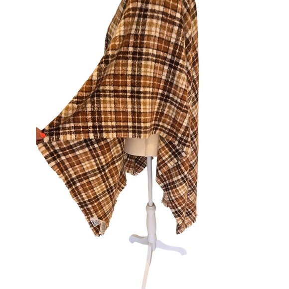 Old Navy Brown Plaid Soft Open Front Shawl Women's One Size - Picture 5 of 6